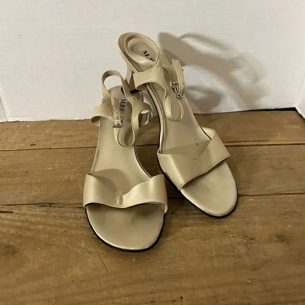 M.P.S. Dorrie Leather Sole Tan Sandals 7M